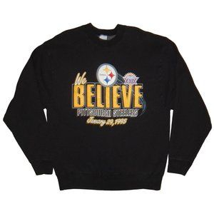 Vintage 1994 Pittsburgh Steelers "We Believe" Super Bowl XXIX Sweatshirt Large